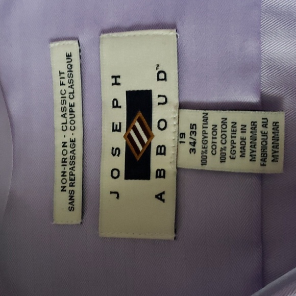 NWT Joseph Abboud, Lilac dress shirt - Picture 2 of 3